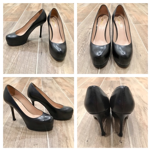 YSL Tribtoo 105 Black Pump Euro Size 35.5 - Picture 2 of 4
